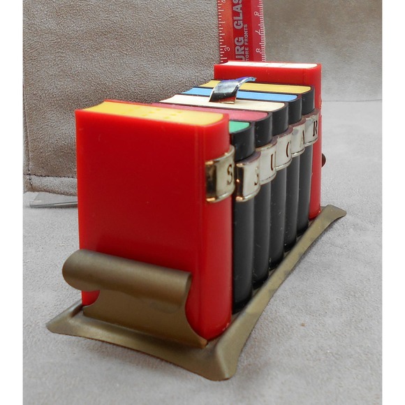 Vintage Bookshelf Salt & Pepper Shaker Set w/Sugar Container Davis Prod. 1950s - Picture 3 of 13